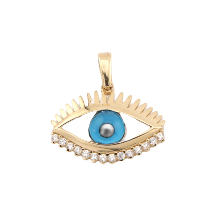 Pandantiv Aur 14k Evil Eye pentru Protectie