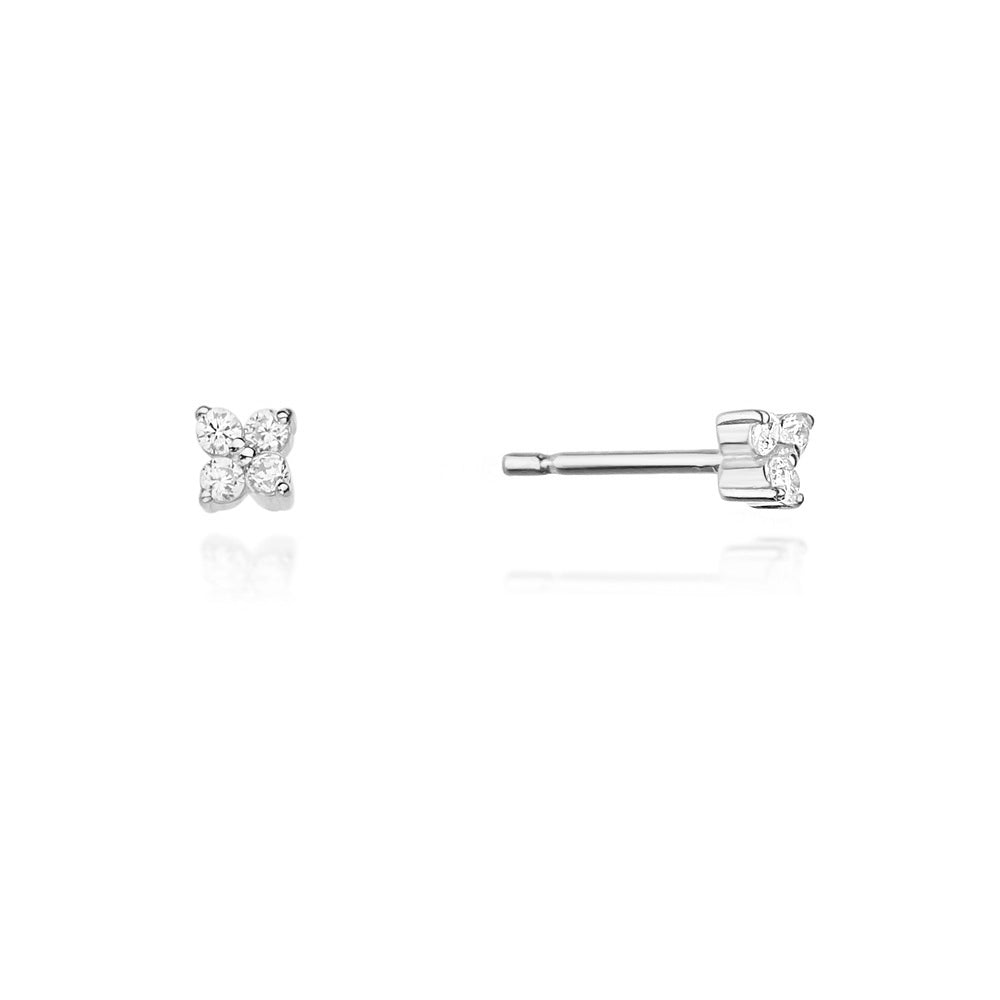 Cercei Aur 14k cu Diamante 0.09ct - Bijuteria Cleopatra