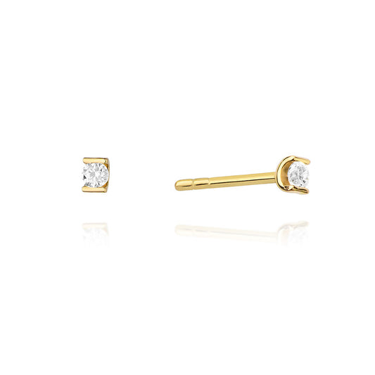 Cercei Aur 14k cu Diamant 0.08ct