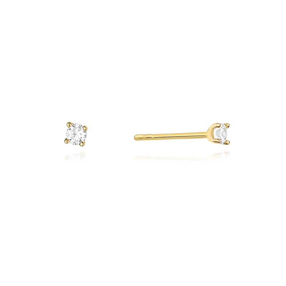 Cercei Aur 14k cu Diamant 0.08ct