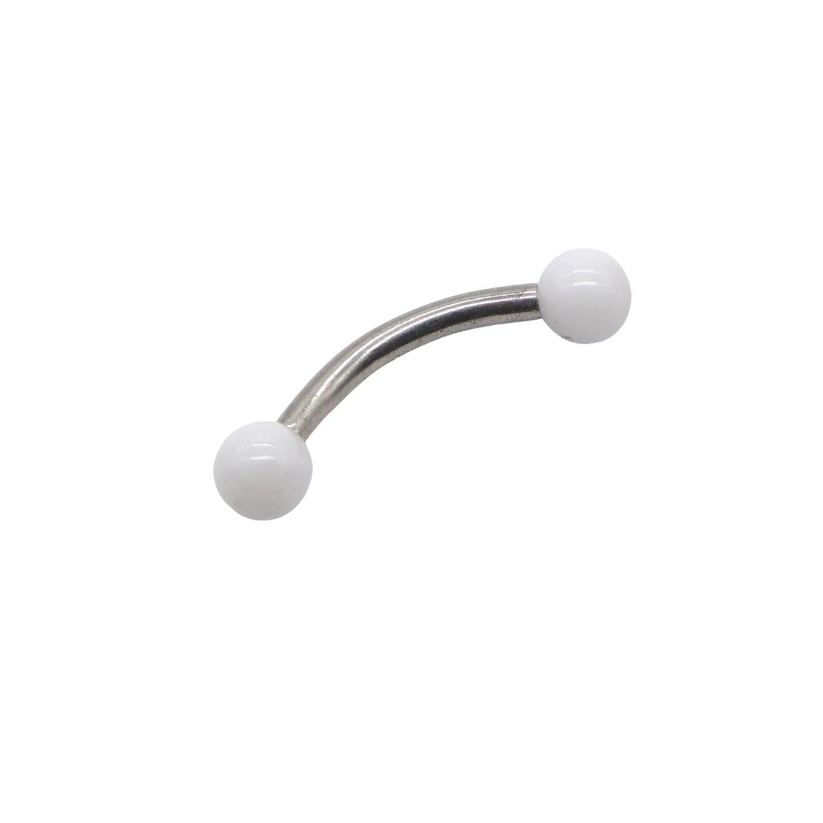 Piercing Titan cu Pietre Albe