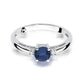 Inel de Logodna Aur 14k cu Safir 0.50ct si Diamante 0.03ct - Bijuteria Cleopatra