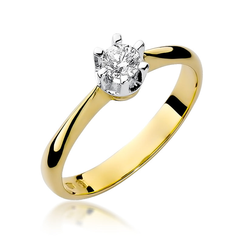 Inel de Logodna Aur 14k cu Diamant 0.23ct Solitaire