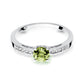 Inel de Logodna Aur 14k cu Peridot 0.60ct Rotund si Diamante 0.05ct - Bijuteria Cleopatra