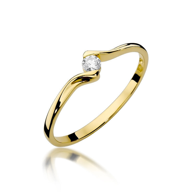 Inel de Logodna Aur 14k cu Diamante 0.09ct