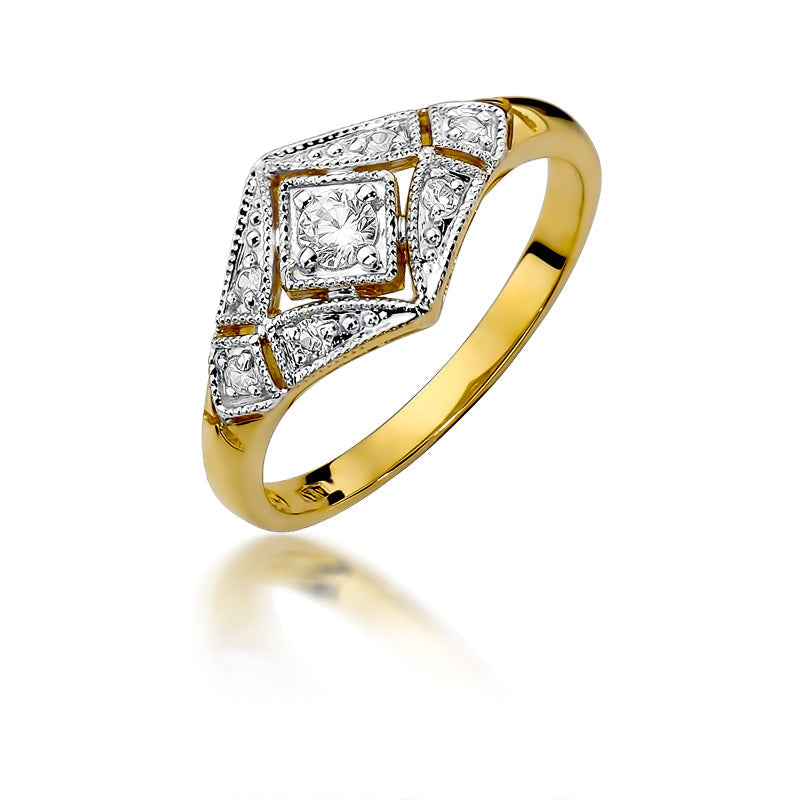 Inel de Logodna Aur 14k cu Diamante 0.19ct