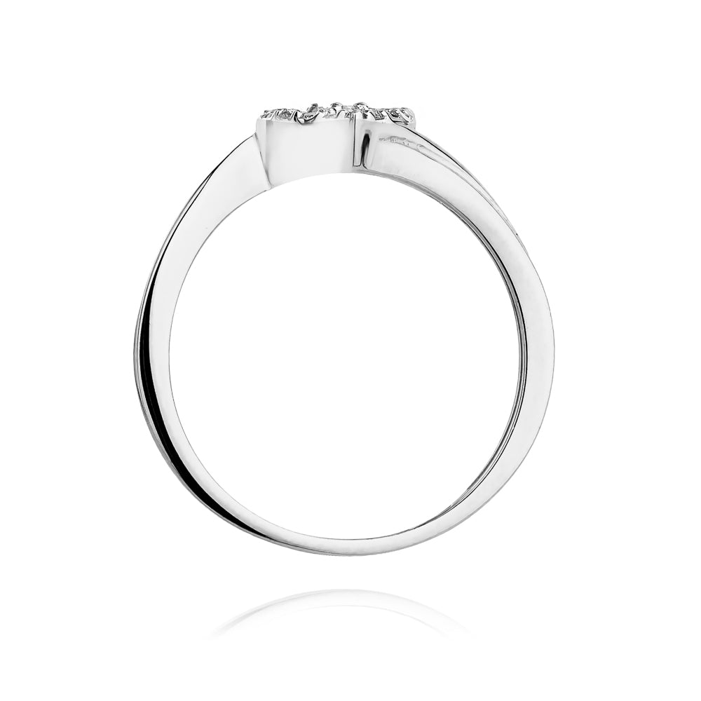 Inel de Logodna din Aur 14k Inima cu Diamante 0.18ct - Bijuteria Cleopatra